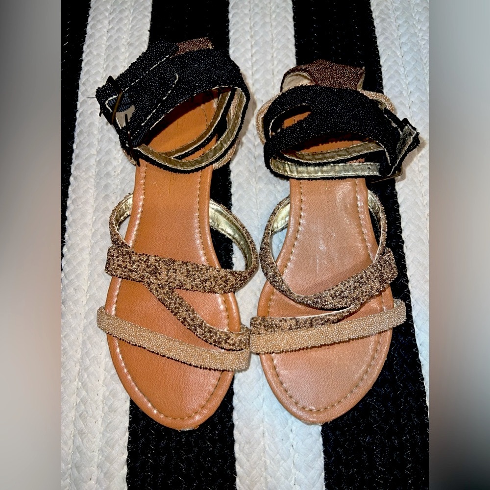 C. Ladel Sparky Beaded Sandals